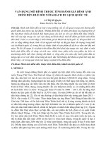 VẬN DỤNG mô HÌNH THUỘC TÍNH ĐÁNH GIÁ HÌNH ẢNH điểm đến HUẾ đối với KHÁCH DU LỊCH QUỐC tế (tt) 
