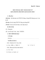 Giáo án Đại số 8 chương 1 bài 7: Phân tích đa thức thành nhân tử bằng phương pháp dùng hằng đẳng thức
