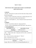 Giáo án Đại số 8 chương 1 bài 9: Phân tích đa thức thành nhân tử bằng cách phối hợp nhiều phương pháp