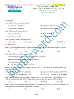 Đề thi thử THPT 2018 môn Hóa Trường THPT chuyên Hùng Vương Lần 1 File word Có đáp án Có lời giải chi tiết