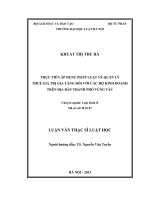 Thực tiễn áp dụng pháp luật về quản lý thuế giá trị gia tăng đối với các hộ kinh doanh trên địa bàn thành phố vũng tàu 