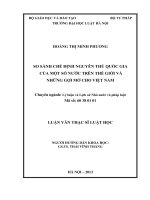So sánh chế định nguyên thủ quốc gia của một số nước trên thế giới và những gợi mở cho việt nam 