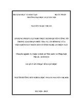 Áp dụng pháp luật khi thực hành quyền công tố trong giai đoạn điều tra vụ án hình sự của viện kiểm sát nhân dân ở tỉnh nghệ an hiện nay  