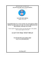 Giải pháp quản lý dự án đầu tư xây dựng công trình tại Ban Quản lý dự án công trình, huyện Hoành Bồ, tỉnh Quảng Ninh (Luận văn thạc sĩ)