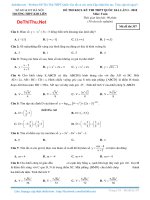 ĐỀ THI THỬ THPT QUỐC GIA  2018 VA DAP AN  truong kim lien ha noi lan 1 dap an chi tiet id file 92