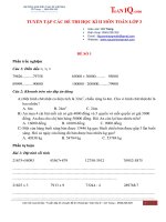 Tuyển tập các đề thi học kì 2 môn toán lớp 3 