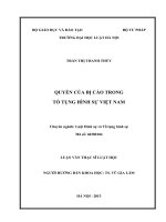 Quyền của bị cáo trong tố tụng hình sự việt nam 