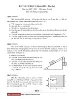đề thi cuối kỳ môn cơ học