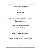 Giám sát của hội liên hiệp phụ nữ việt nam đối với hoạt động quản lý hành chính nhà nước ở nước ta hiện nay 