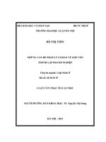 Những vấn đề pháp lý cơ bản về góp vốn thành lập doanh nghiệp 