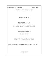 Địa vị pháp lý của cơ quan cạnh tranh 