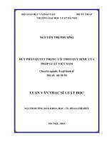 Hủy phán quyết trọng tài theo quy định của pháp luật việt nam 