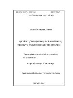 Quyền tự định đoạt của đương sự trong vụ án kinh doanh, thương mại 