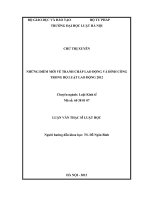 Những điểm mới về tranh chấp lao động và đình công trong bộ luật lao động năm 2012 