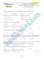 Đề thi thử THPT 2018 môn Toán Đề tuyển chọn số 15  File word Có ma trận Có lời giải chi tiết