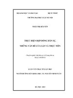 Thực hiện hợp đồng dân sự những vấn đề lý luận và thực tiễn 