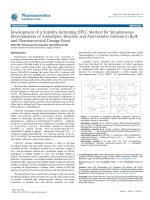 development of a stabilityindicating hplc method for simultaneous determination of amlodipine besylate and atorvastatin 2153 2435 1000316