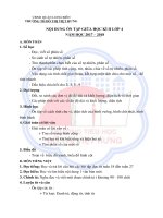 Đề cương ôn tập giữa kì II khối 4 năm học 2017   2018 