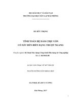 Tính toán hệ dầm chịu uốn có xét đến biến dạng trượt ngang (Luận văn thạc sĩ)