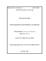 Chuẩn bị xét xử sơ thẩm vụ án dân sự  