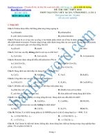 Đề thi thử THPT 2018 môn Hóa Trường THPT Nguyễn Viết Xuân Vĩnh Phúc Lần 2 File word Có đáp án Có lời giải chi tiết