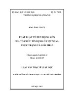 Pháp luật về huy động vốn của tổ chức tín dụng ở việt nam   thực trạng và giải pháp 