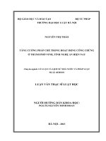 Tăng cường pháp chế trong hoạt động công chứng ở thành phố vinh tỉnh nghệ an hiện nay  