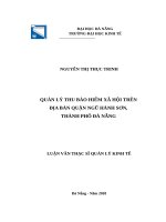 Quản lý thu BHXH trên địa bàn quận ngũ hành sơn, thành phố đà nẵng