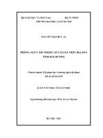 Phòng ngừa tội trộm cắp tài sản trên địa bàn tỉnh hải dương 