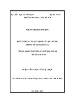 Hoàn thiện các quy định về vật chứng trong tố tụng hình sự 