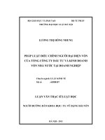 Pháp luật điều chỉnh người đại diện vốn của tổng công ty đầu tư và kinh doanh vốn nhà nước tại doanh nghiệp 