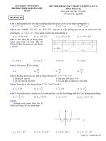 Đề thi thử THPT năm 2018 môn Toán  THPT Nguyễn Viết Xuân mã đề 205