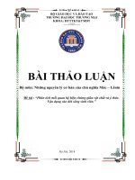 Mối quan hệ biện chứng giữa vật chất và ý thức  vận dụng đời sống sinh viên