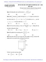 ĐỀ THI THỬ THPT QUỐC GIA  2018 VA DAP AN chyen thai nguyen 2018 lan1 dap an chi tiet