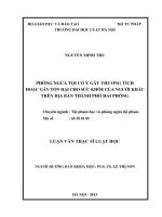 Phòng ngừa tội cố ý gây thương tích hoặc gây tổn hại cho sức khỏe của người khác trên địa bàn thành phố hải phòng  