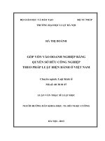 Góp vốn vào doanh nghiệp bằng quyền sở hữu công nghiệp theo pháp luật hiện hành ở việt nam 