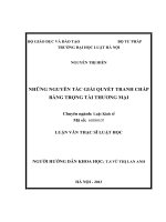 Những nguyên tắc giải quyết tranh chấp bằng trọng tài thương mại