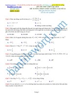 Đề thi thử THPT 2018 môn Toán Đề tuyển chọn số 14  File word Có ma trận Có lời giải chi tiết