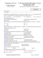 GIẢI CHI TIẾT ĐỀ THI THỬ MÔN LÝ  de thi minh hoa mon vat ly bo GDDT 2018