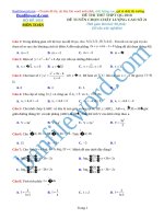 Đề thi thử THPT 2018 môn Toán Đề tuyển chọn số 21 File word Có ma trận Có lời giải chi tiết