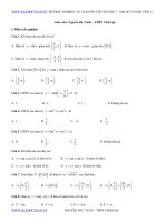 TRẮC NGHIỆM LƯỢNG GIÁC LUYỆN THI THPT QUỐC GIA