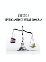 Slide bài giảng Luật Kinh doanh bất động sản: Chương3: Kinh doanh dịch vụ bất động sản