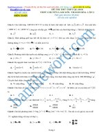 Đề thi thử THPT 2018 môn Toán Trường THPT chuyên Lam Sơn Thanh Hóa Lần 2 File word Có đáp án Có lời giải chi tiết