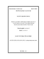 Pháp luật điều chỉnh hoạt động quản lý và sử dụng các quỹ tài chính ngoài ngân sách nhà nước ở việt nam 