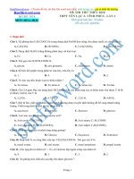 Đề thi thử THPT 2018 môn Hóa Trường THPT Yên Lạc 2 Vĩnh phúc Lần 1 File word Có đáp án Có lời giải chi tiết