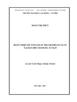 Hoàn thiện kế toán quản trị chi phí sản xuất tại Ban điều hành dự án 36.25 (Luận văn thạc sĩ)
