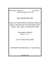 Pháp luật về bồi thường, hỗ trợ đối với hộ gia đình, cá nhân khi nhà nước thu hồi đất nông nghiệp   thực trạng và hướng hoàn thiện 