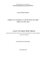 Nghiên cứu ổn định của cột bê tông cốt thép theo TCVN 5574 2012 (Luận văn thạc sĩ)