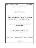 Tranh tụng trong tố tụng hành chính ở việt nam   lý luận và thực tiễn 