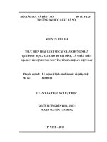 Thực hiện pháp luật về cấp giấy chứng nhận quyền sử dụng đất cho hộ gia đình, cá nhân trên địa bản huyện hưng nguyên, tỉnh nghệ an hiện nay  